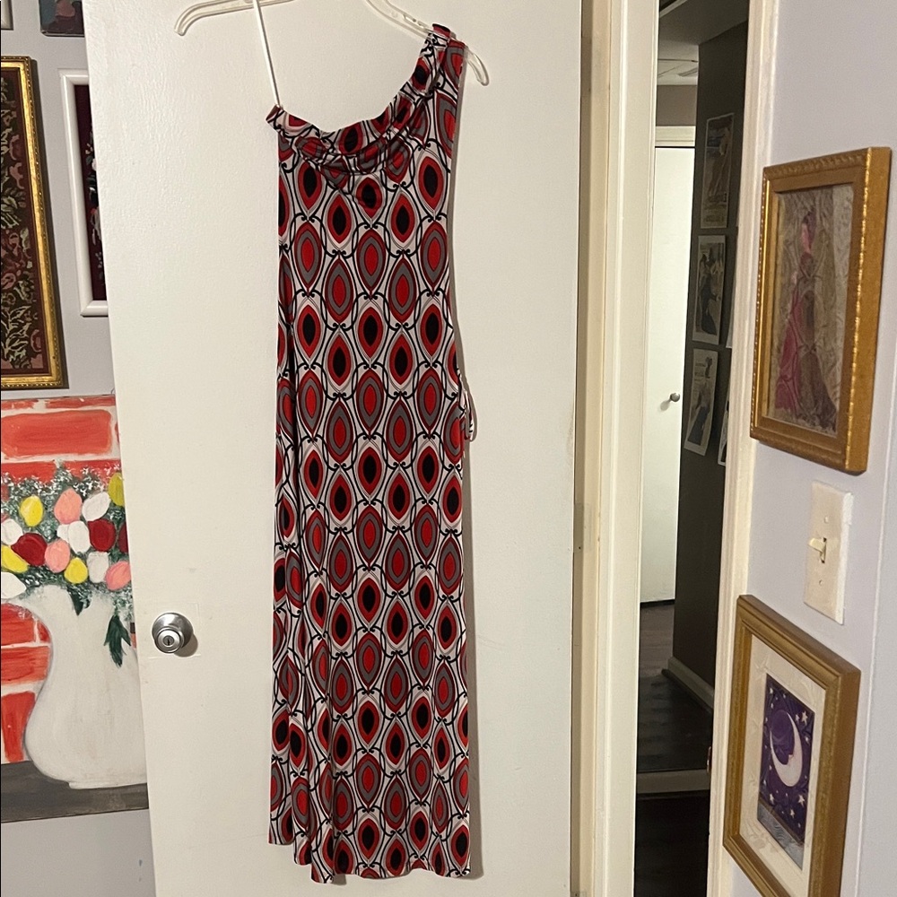 Love Spray one shoulder cut-out side tube dress NWT